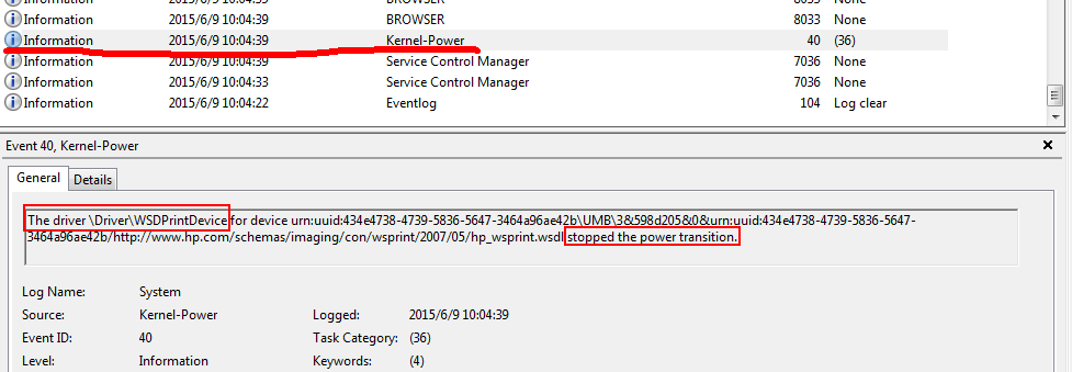 Windows 7睡眠失败日志